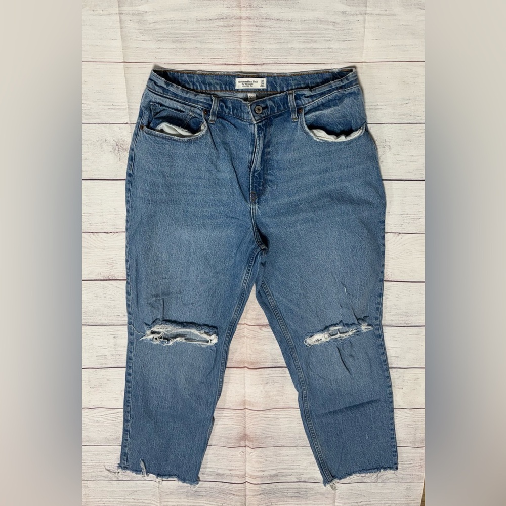 Distressed Blue Jeans
